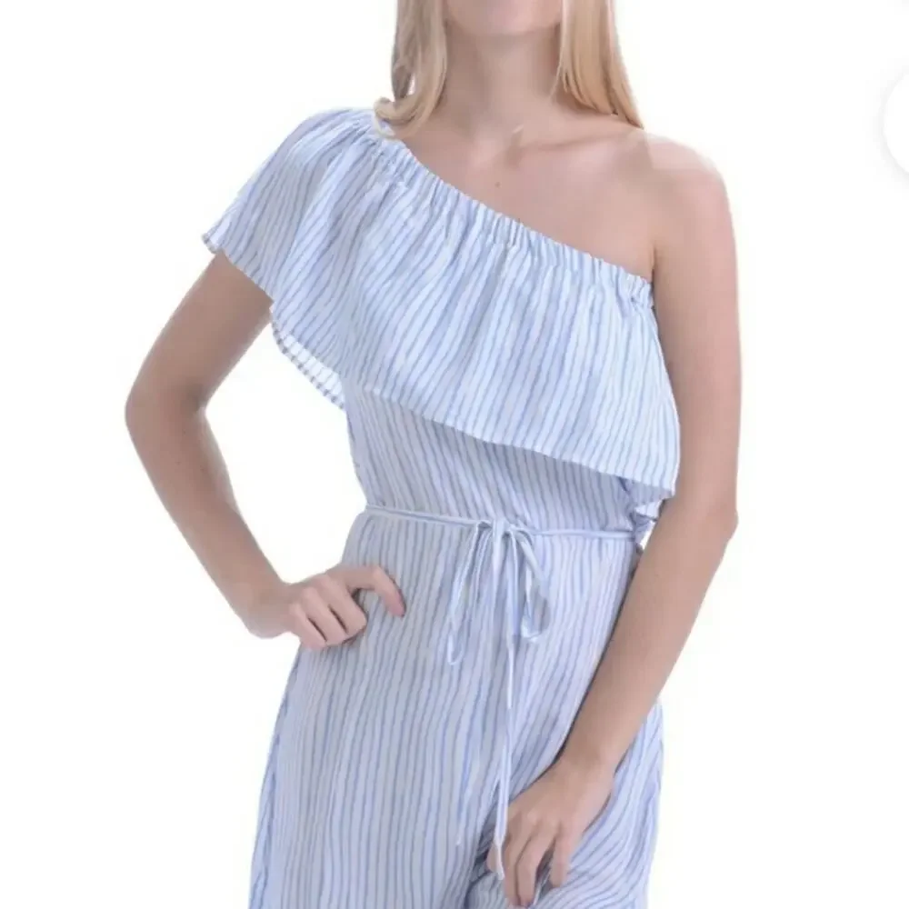 Walker & Wade NWOT Dana‎ Periwinkle Stripe Convertible Summer Maxi Dress Small